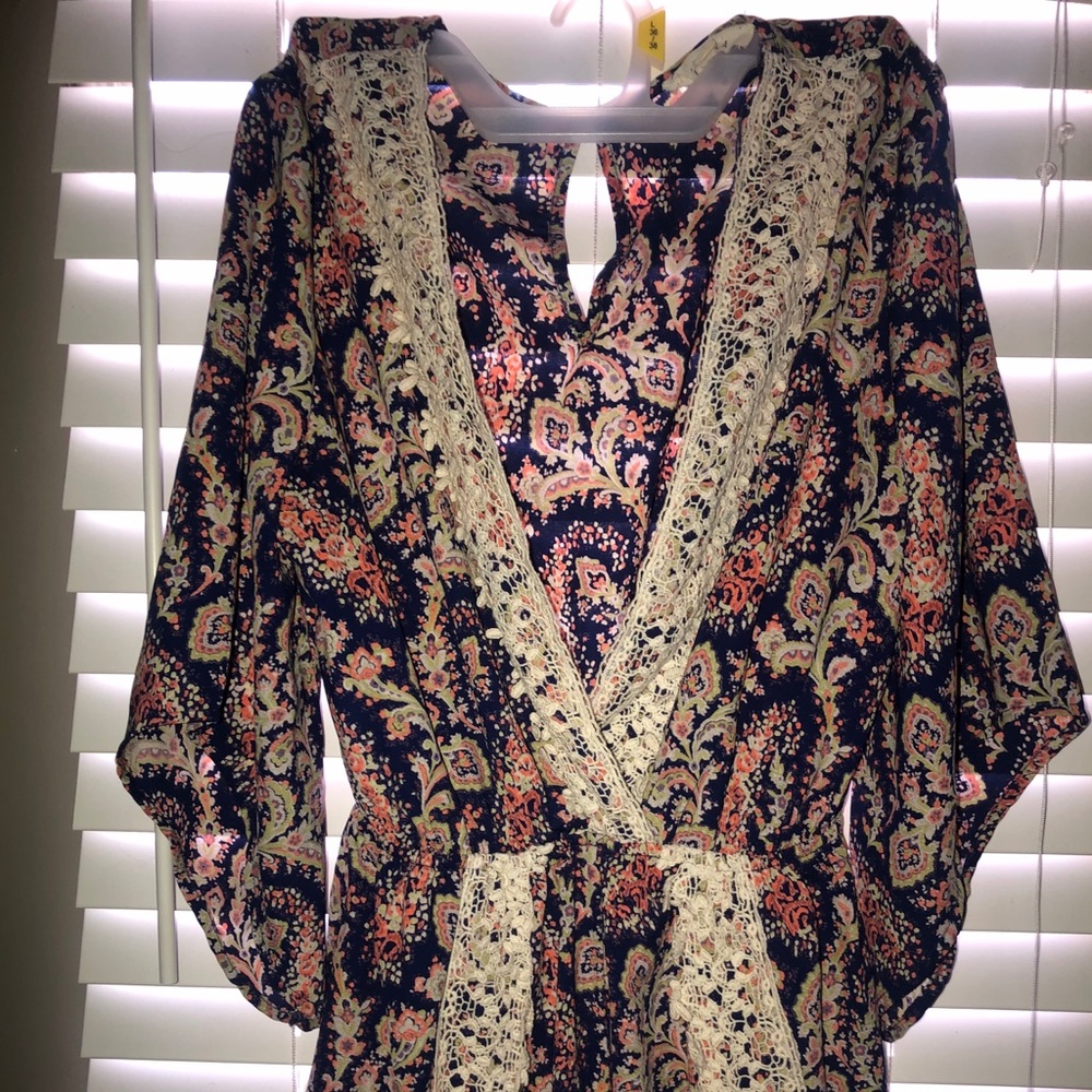 FLORAL short romper
